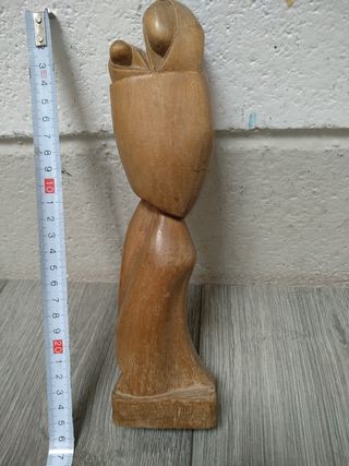 Figura madera Virgen con Niño