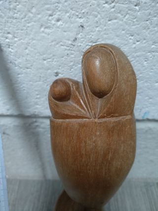 Figura madera Virgen con Niño