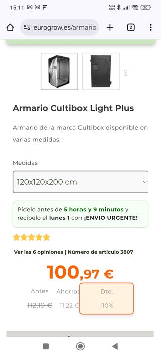 Cultibox Light Plus 60x60x140cm