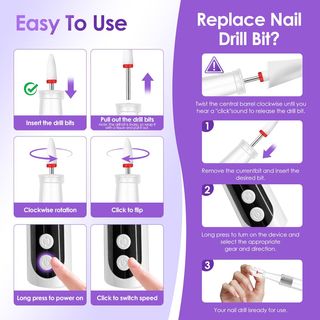 Torno para Uñas Profesional, 12 en 1 