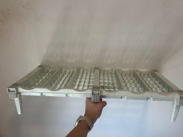 Portabottiglie in plastica beige - 3 pezzi