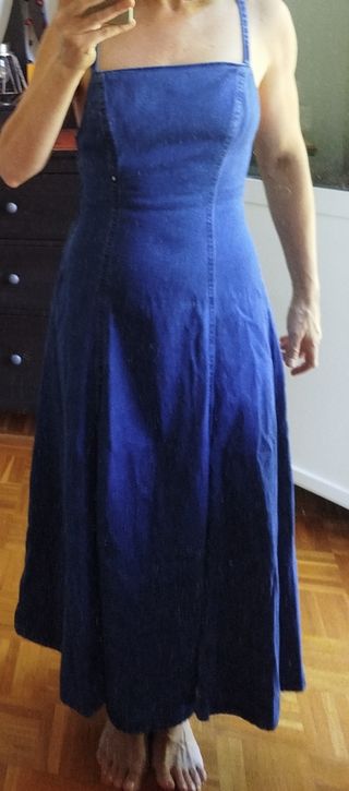 Vestido Zara denim midi XS