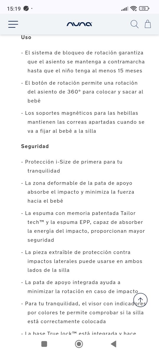 Silla coche Nuna Rebl Plus