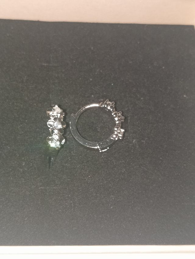 Pendientes de Plata pequeños con flores