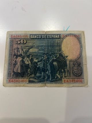 Billete 50 Pesetas España 1928