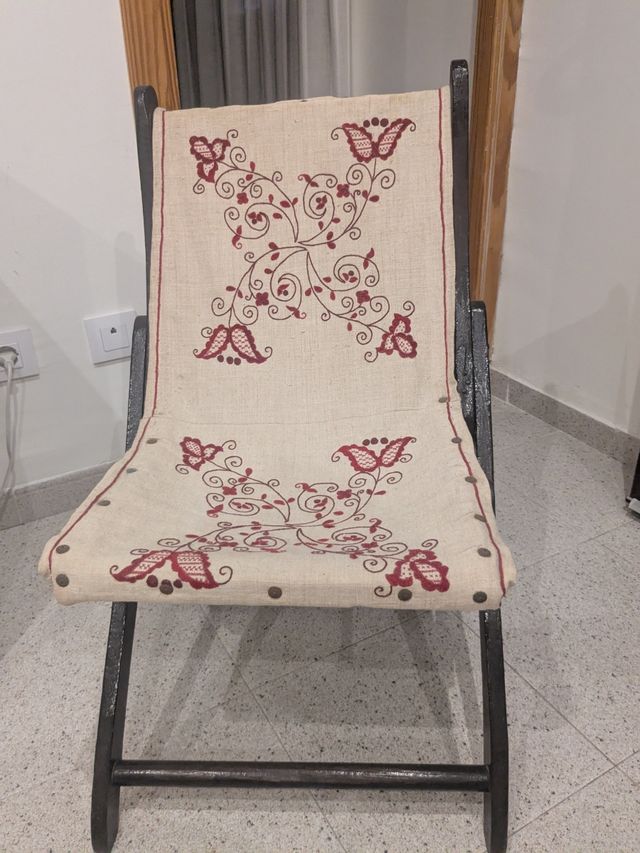 Silla plegable antigua