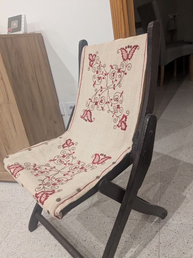 Silla plegable antigua