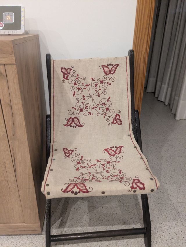 Silla plegable antigua