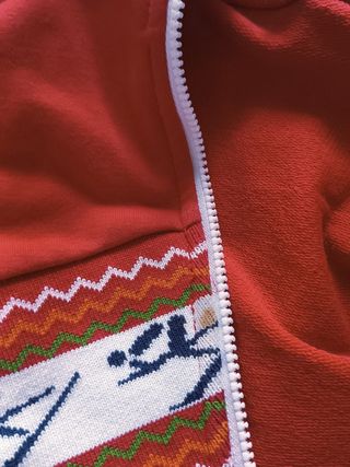 Giacca da sci retrò rossa