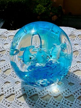 Sfera vetro Murano delfini
