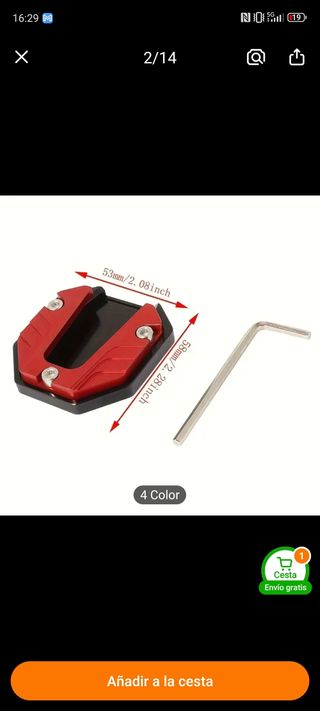 Extensor pata cabra moto