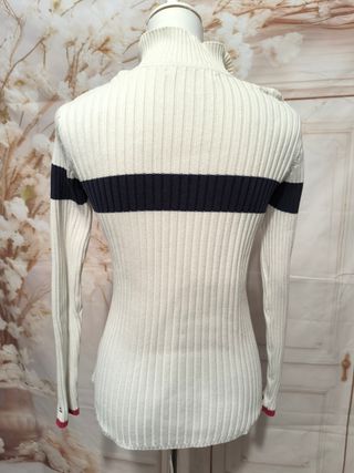 Suéter Tommy Hilfiger azul y blanco