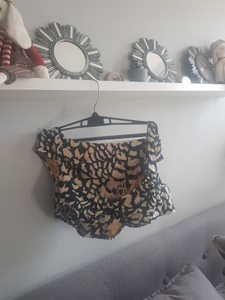 Bikini mujer beige y azul