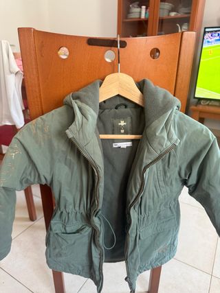 Chaqueta niña verde militar