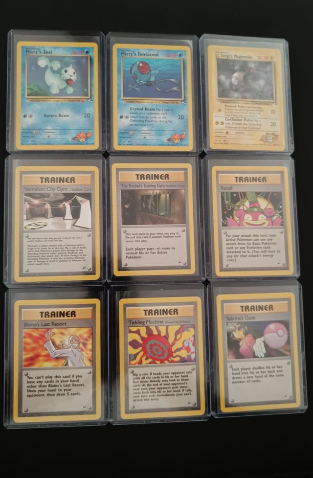 9x Gym Challenge Cartas Pokemon Vintage PSA