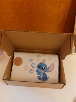 Astuccio Stitch: Blu & Bianco