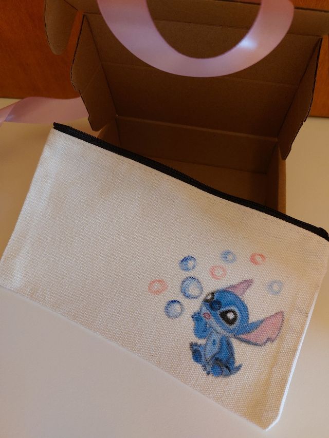 Astuccio Stitch: Blu & Bianco