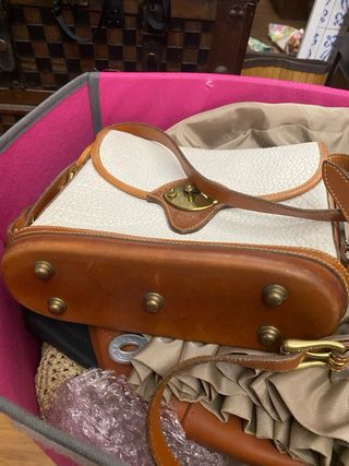 Bolso Dooney & Bourke piel blanco y marrón