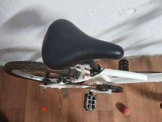 Bicicleta niña BTWIN 16" blanca y rosa