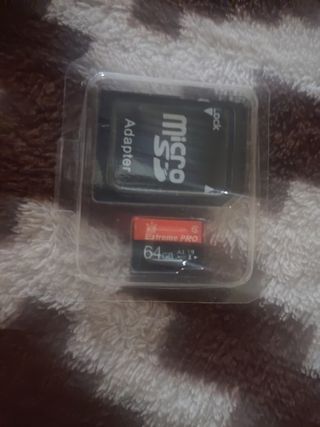 MicroSD 64GB +Adaptador nuevo habierro para probar