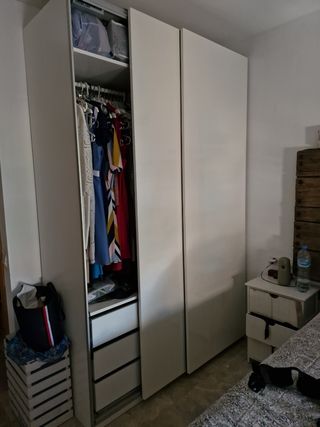 Armario Ikea Pax/Hasvik blanco 2 puertas