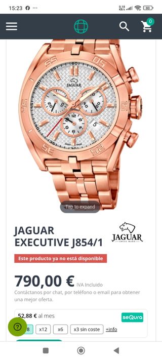 Reloj Jaguar Executive  J854/1 Oro Rosa