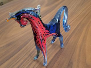Caballo Murano vidrio multicolor