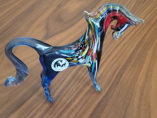 Caballo Murano vidrio multicolor