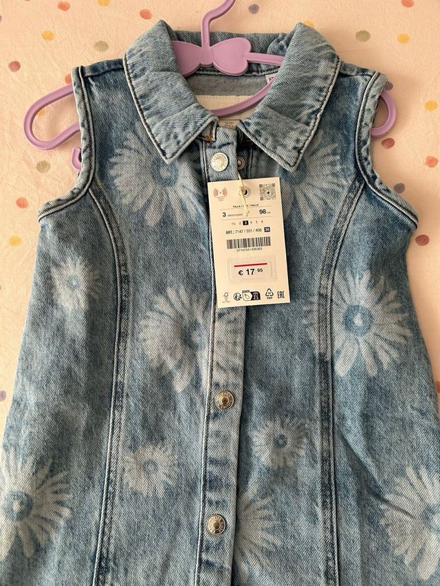 Abito in denim per bambina Zara di 3 anni