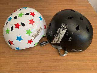 2 Cascos de niño: bici, skate, patinete. 