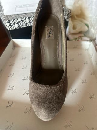 Scarpe tacco alto camoscio marrone