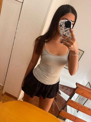 Falda negra vuelo - Talla S