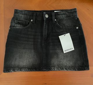 Mini Falda Vaquera Bershka - Negra