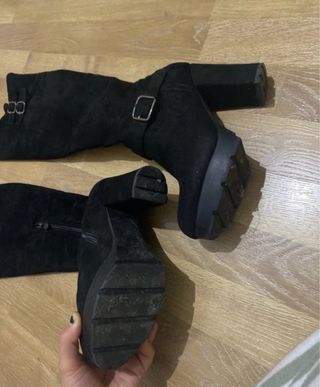 Botas altas negras tacón