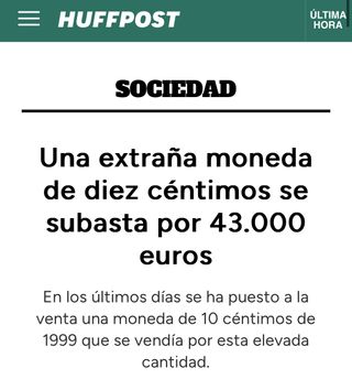 Moneda 10 céntimos Cervantes 1999 escucho ofertas