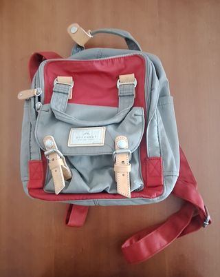 Mochila Doughnut Gris-Roja