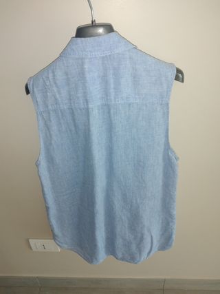 Camicia smanicata pepe jeans blu