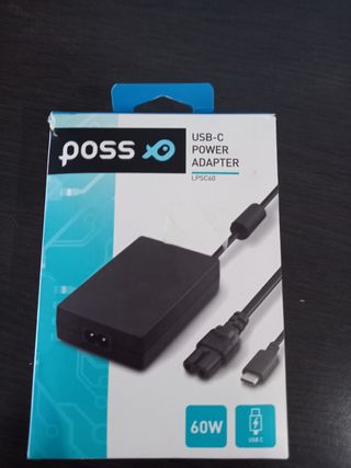 Cargador USB-C Poss 60W Nuevo 