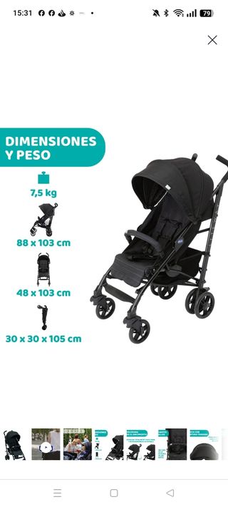 Silleta Chicco Liteway 4 negra