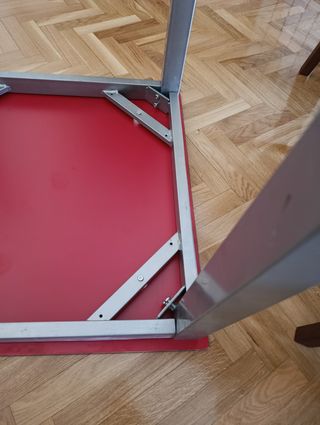 Mesa cristal roja moderna - Cocina