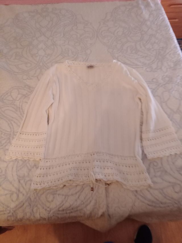 Camisa blanca manga larga