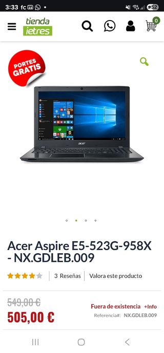 Portátil Acer Aspire E5-523G-958X