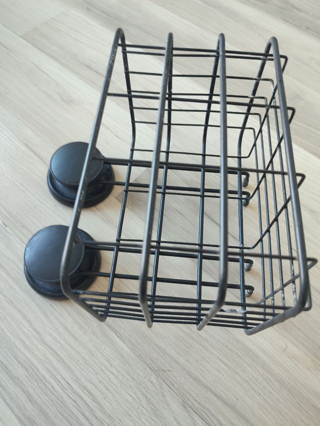 Jabonera Ducha Metalica Negra