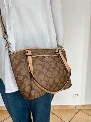 Mini Tote Coach Signature con tracolla rimovibile