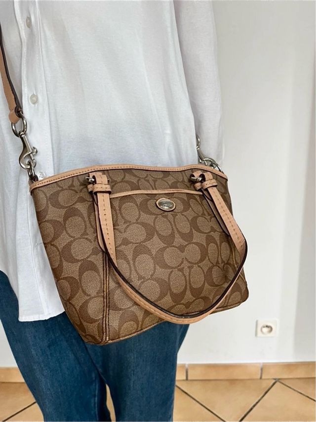 Mini Tote Coach Signature con tracolla rimovibile
