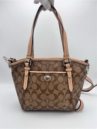 Mini Tote Coach Signature con tracolla rimovibile