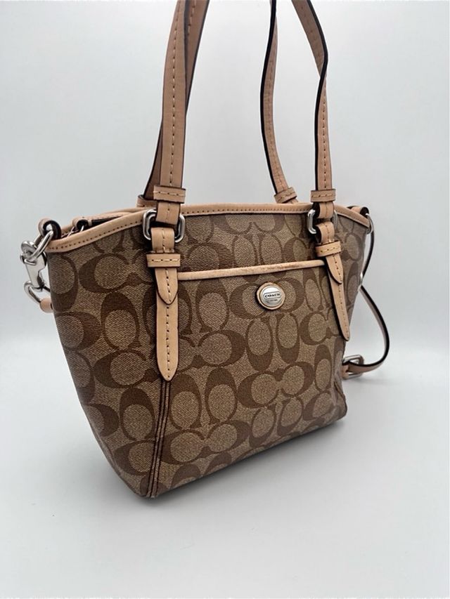 Mini Tote Coach Signature con tracolla rimovibile