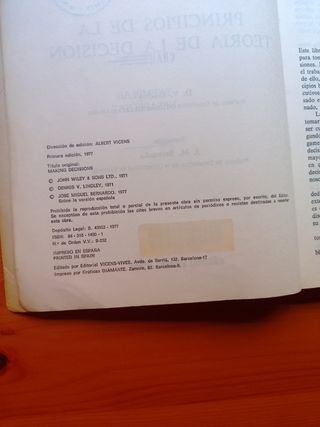 Principios de la teoría de la decisión