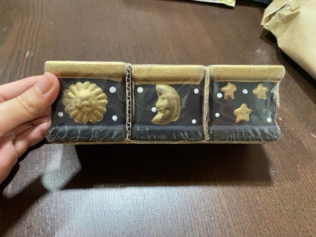 Velas decorativas 3 piezas - Dorado y Negro