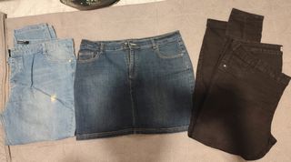 Vaqueros, peto y dos chaquetas 